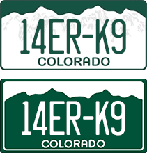 14ER-K9 License Plate logo