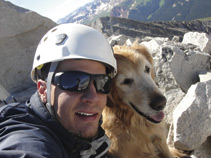Sawyer and Me on the Snowmass Mountain summit